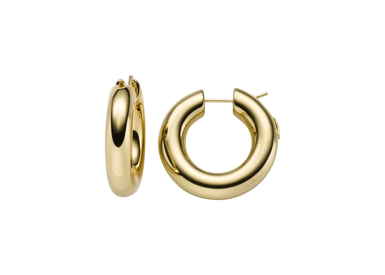 Brogle Classic gold hoop earrings 6mm Brogle Classic gold hoop earrings 6mm