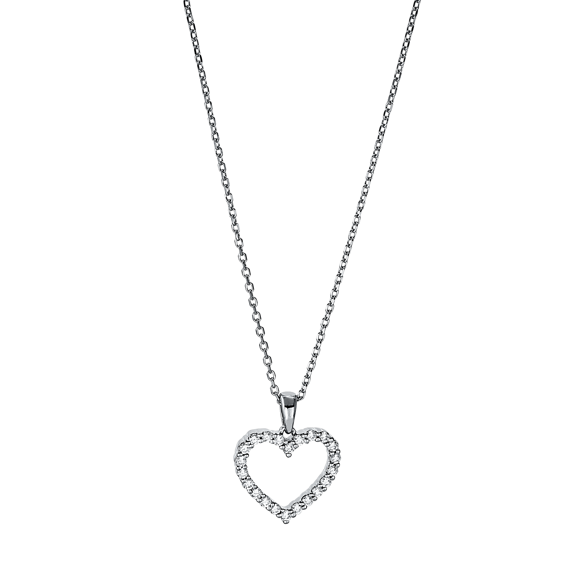 Brogle Classic necklace with diamond heart Brogle Classic necklace with diamond heart