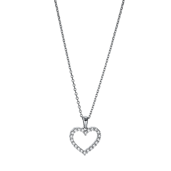 Brogle Classic necklace with diamond heart Brogle Classic necklace with diamond heart