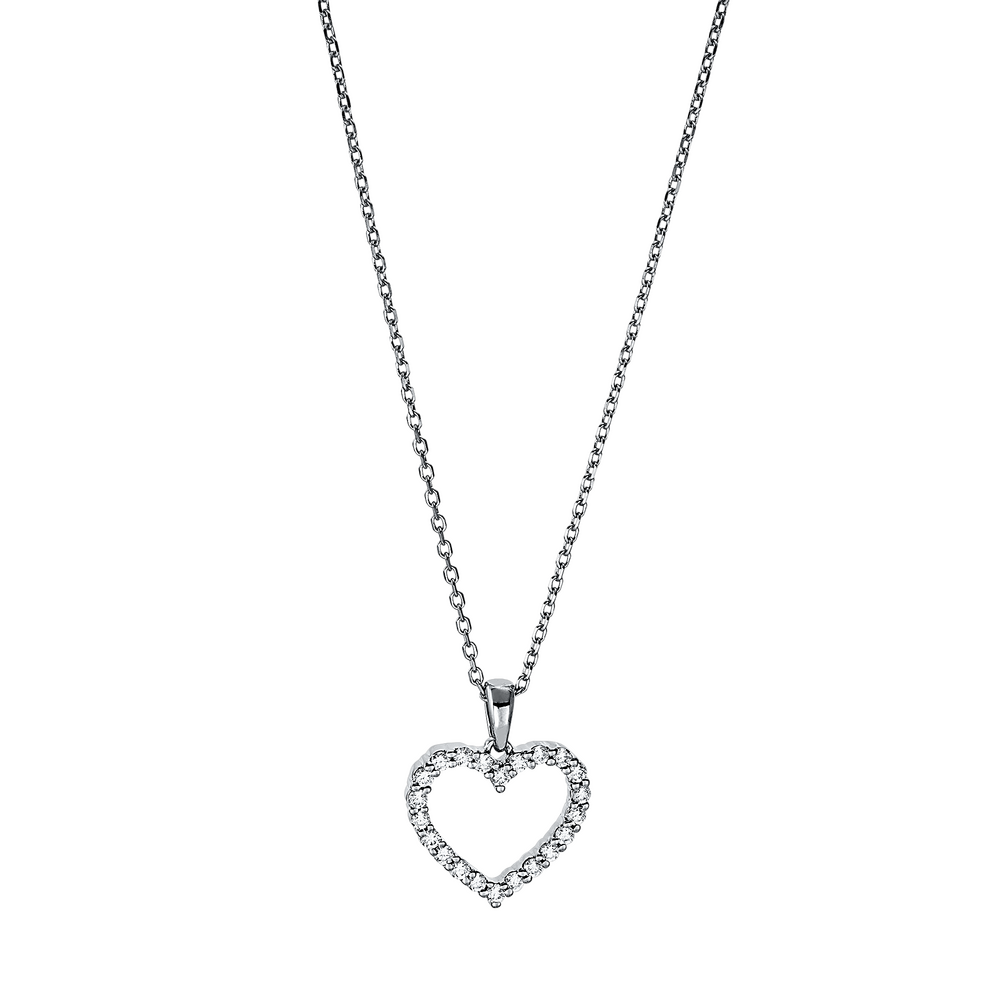 Brogle Classic necklace with diamond heart Brogle Classic necklace with diamond heart