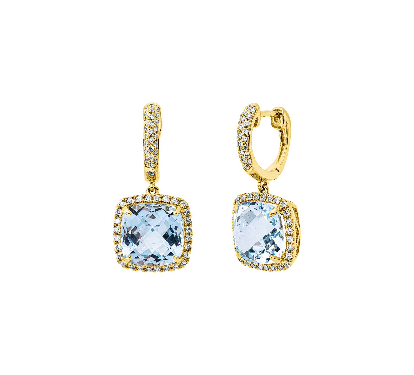 Brogle Classic Sky topaz hoop earrings