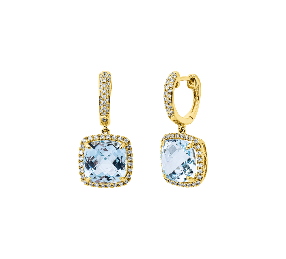 Brogle Classic Sky topaz hoop earrings Brogle Classic Sky topaz hoop earrings