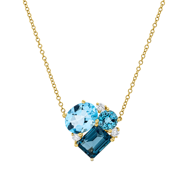 Brogle Classic necklace with colored stone pendant Brogle Classic necklace with colored stone pendant