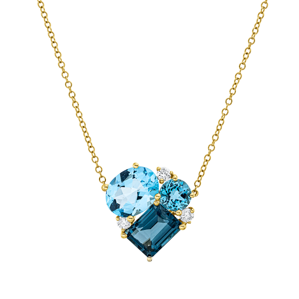 Brogle Classic necklace with colored stone pendant Brogle Classic necklace with colored stone pendant