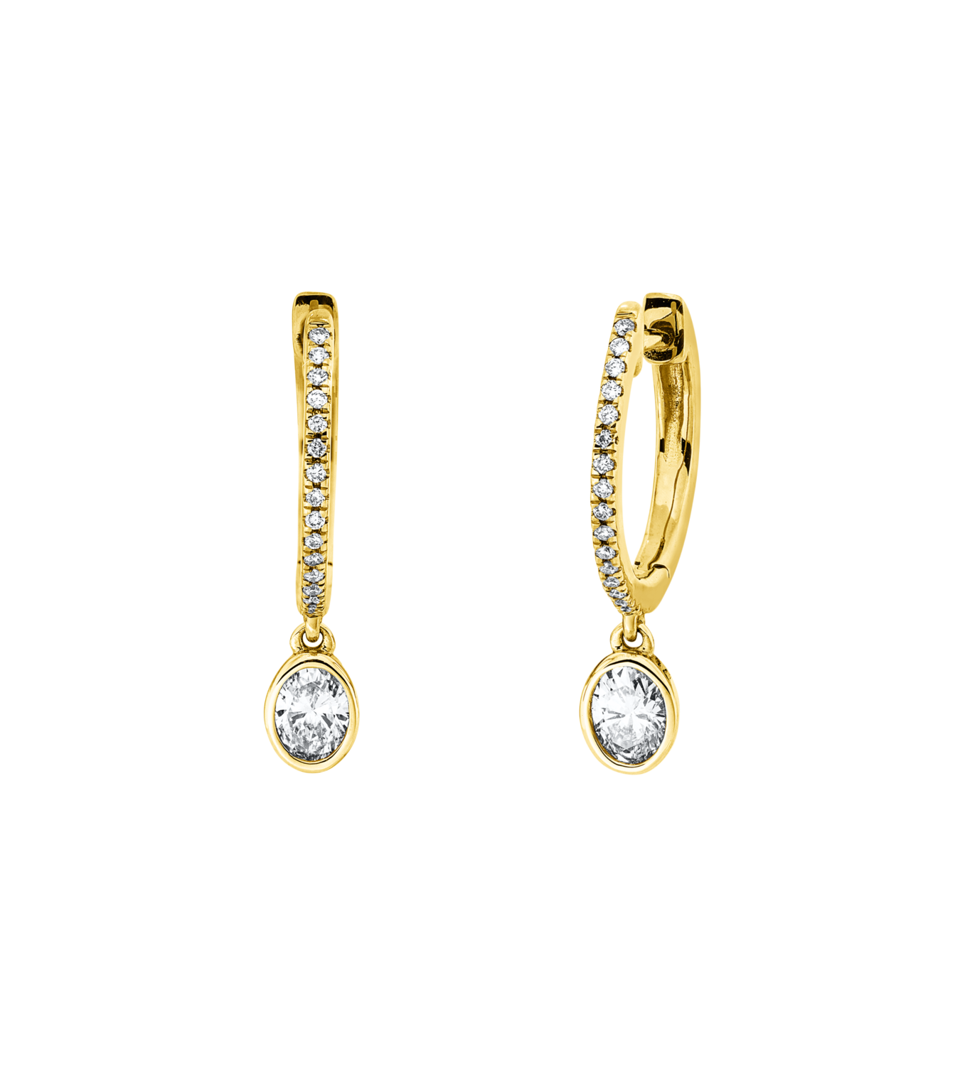 Brogle Classic diamond hoop earrings Brogle Classic diamond hoop earrings