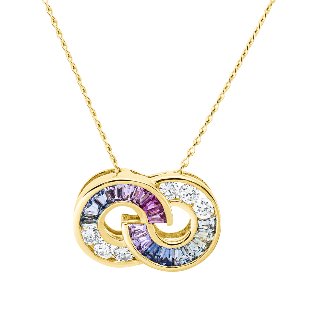 Brogle Classic necklace with sapphire pendant
