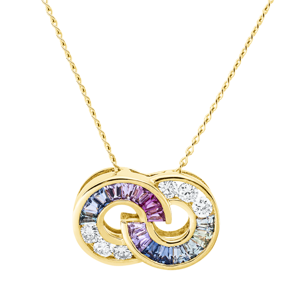 Brogle Classic necklace with sapphire pendant Brogle Classic necklace with sapphire pendant