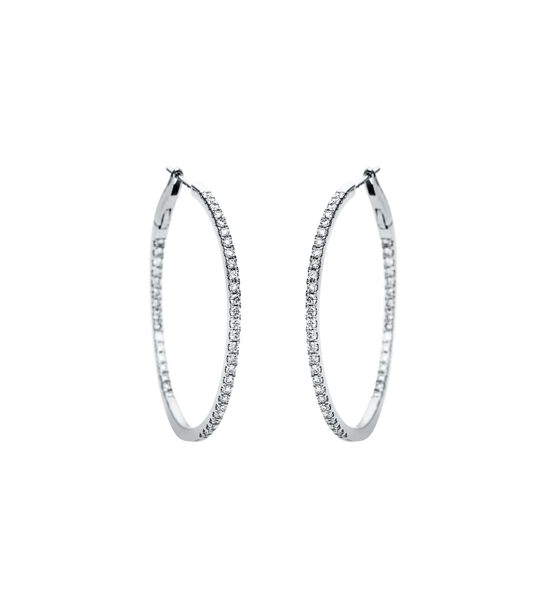 Brogle Selection diamond hoop earrings Brogle Selection diamond hoop earrings