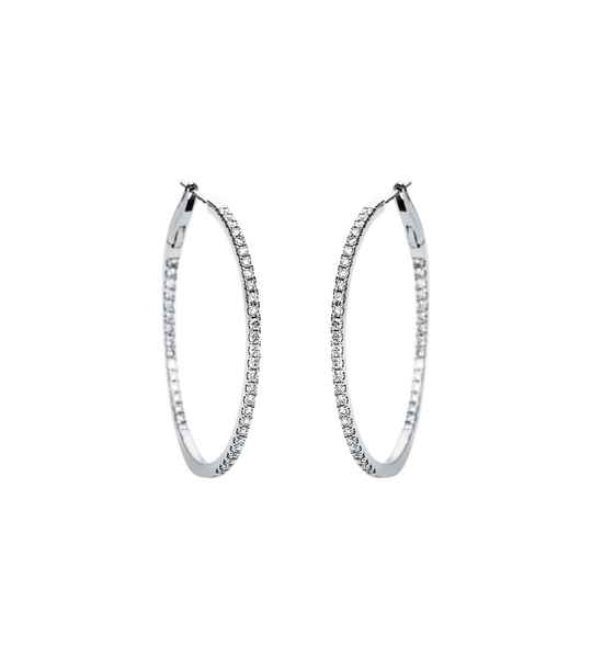 Brogle Selection diamond hoop earrings Brogle Selection diamond hoop earrings