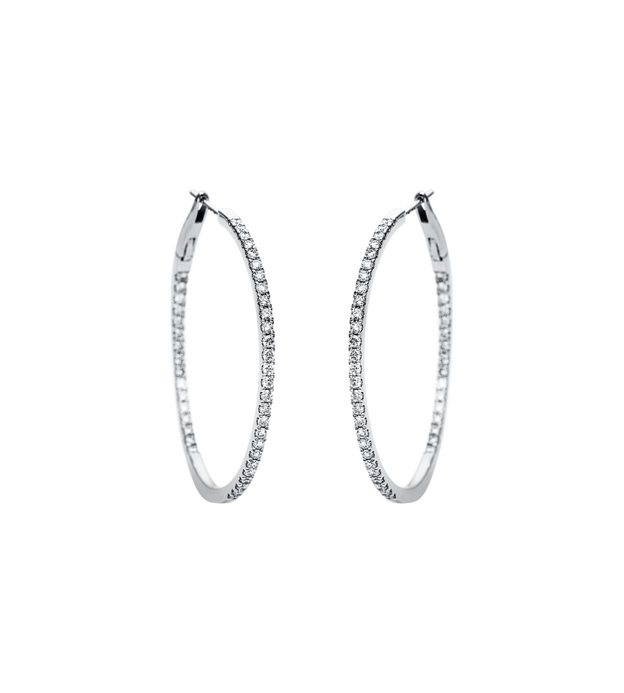 Brogle Selection diamond hoop earrings Brogle Selection diamond hoop earrings