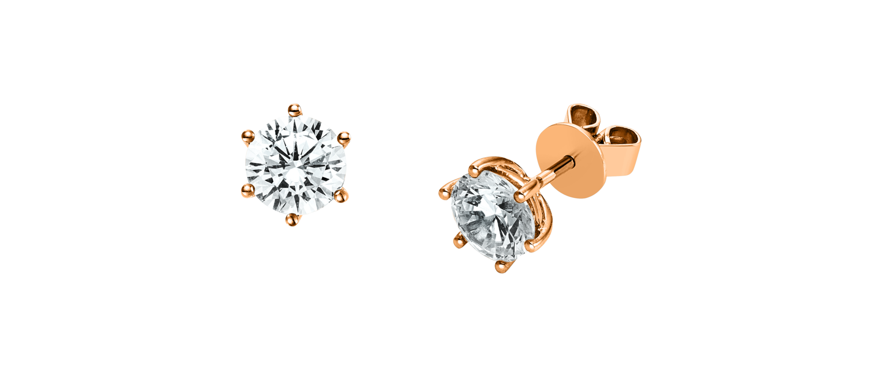 Brogle solitaire stud earrings Marie from 1.4 carat Brogle solitaire stud earrings Marie from 1.4 carat