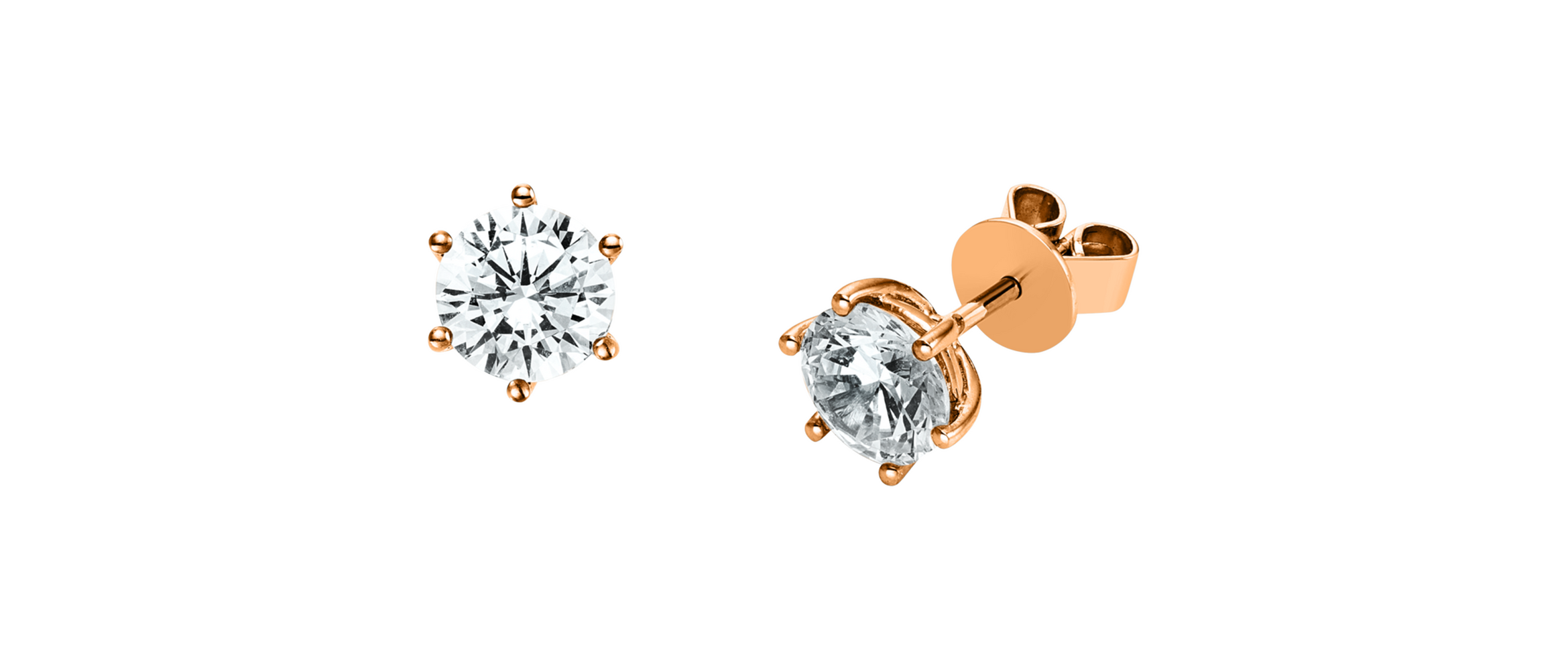 Brogle solitaire stud earrings Marie from 1.4 carat Brogle solitaire stud earrings Marie from 1.4 carat