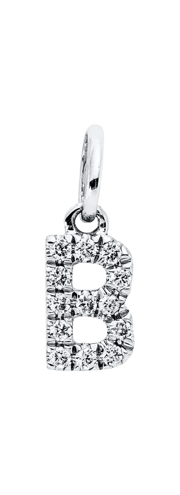 Brogle Classic letter pendant B with diamonds