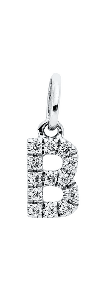 Brogle Classic letter pendant B with diamonds Brogle Classic letter pendant B with diamonds