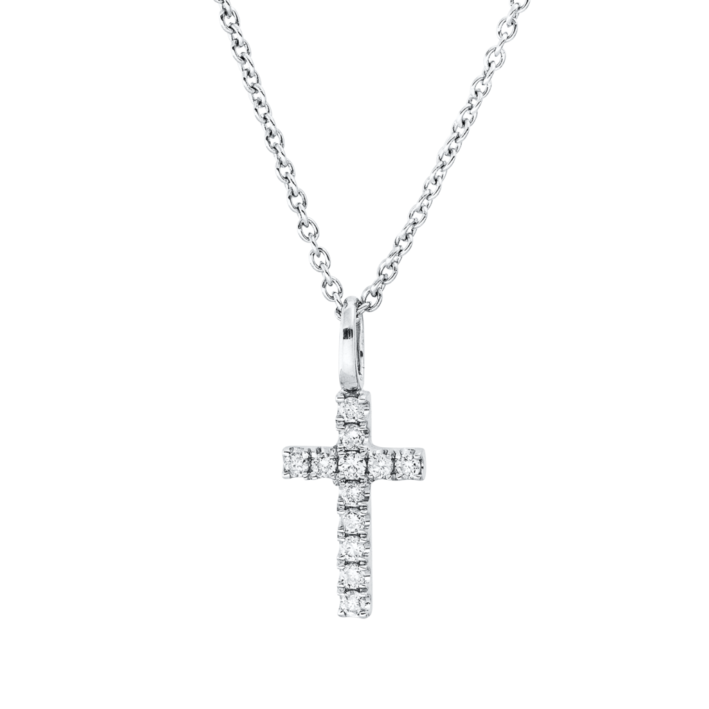 Brogle Classic Kette mit Diamantkreuz