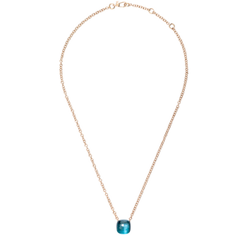 PCB6010 O6000 000TL 030 Pomellato pendant with chain nudo rose gold 18kt white gold 18kt blue london topaz a2d632b09d2f369a6