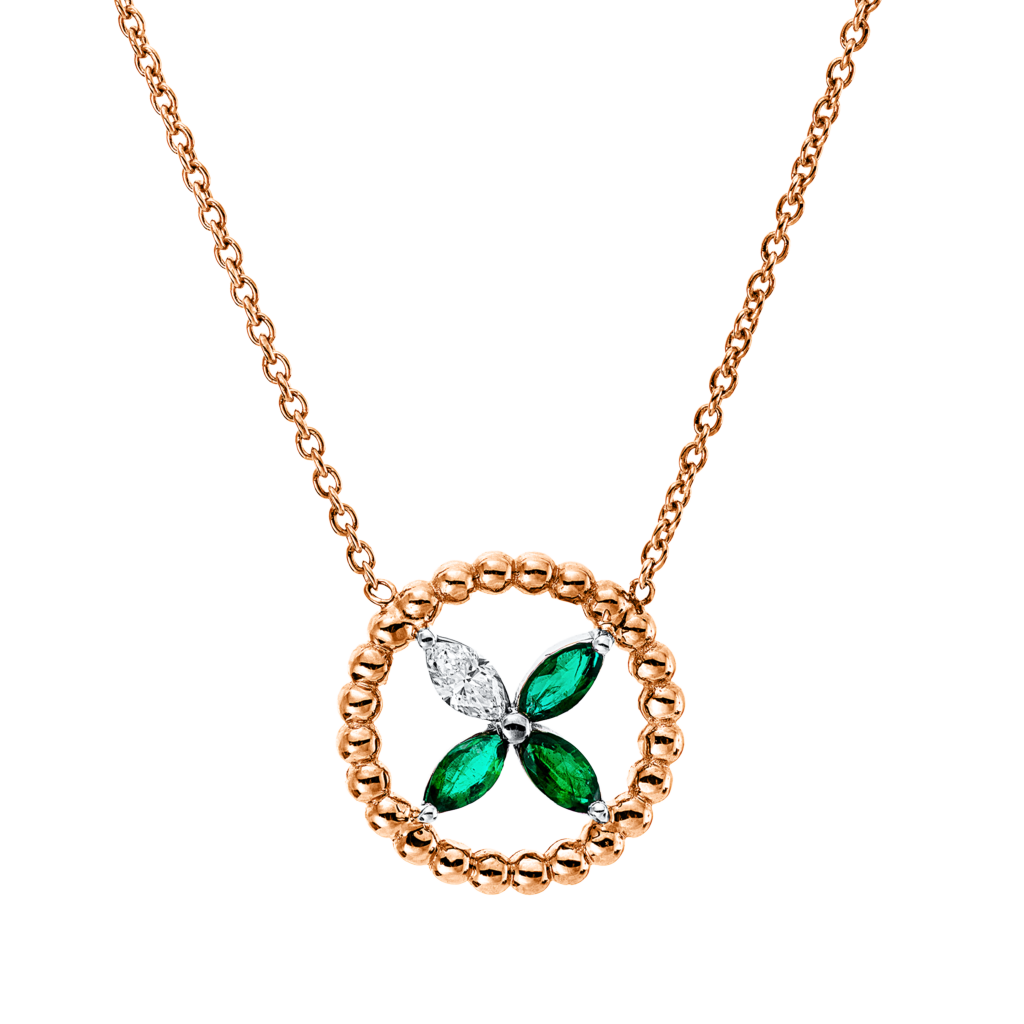 Brogle Classic Kette mit Smaragdanhänger