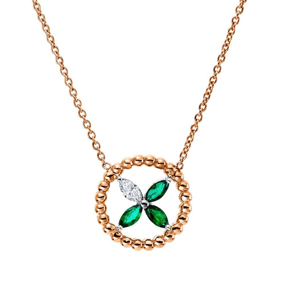 Brogle Classic Kette mit Smaragdanhänger