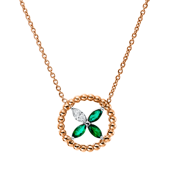 Brogle Classic Kette mit Smaragdanhänger