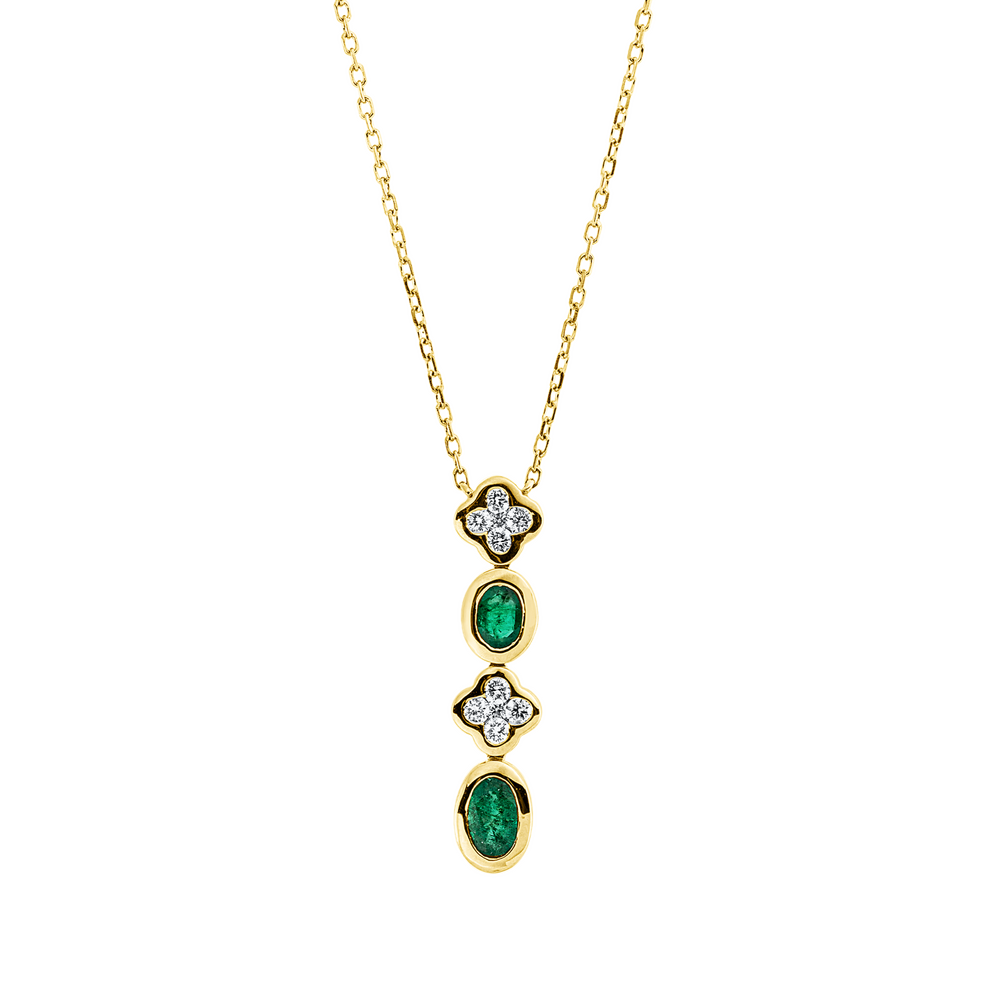 Brogle Classic necklace with emerald pendant