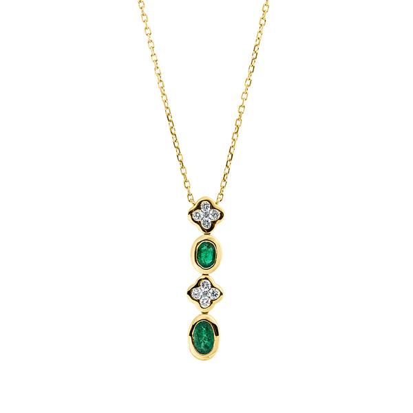Brogle Classic necklace with emerald pendant