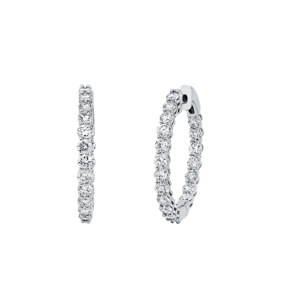 Brogle Selection diamond hoop earrings