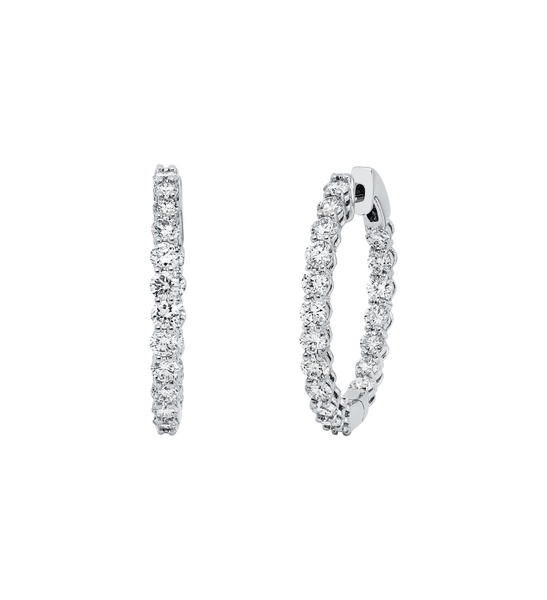 Brogle Selection diamond hoop earrings