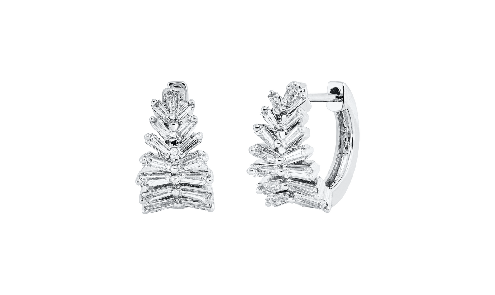 Brogle Classic diamond hoop earrings