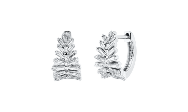 Brogle Classic diamond hoop earrings