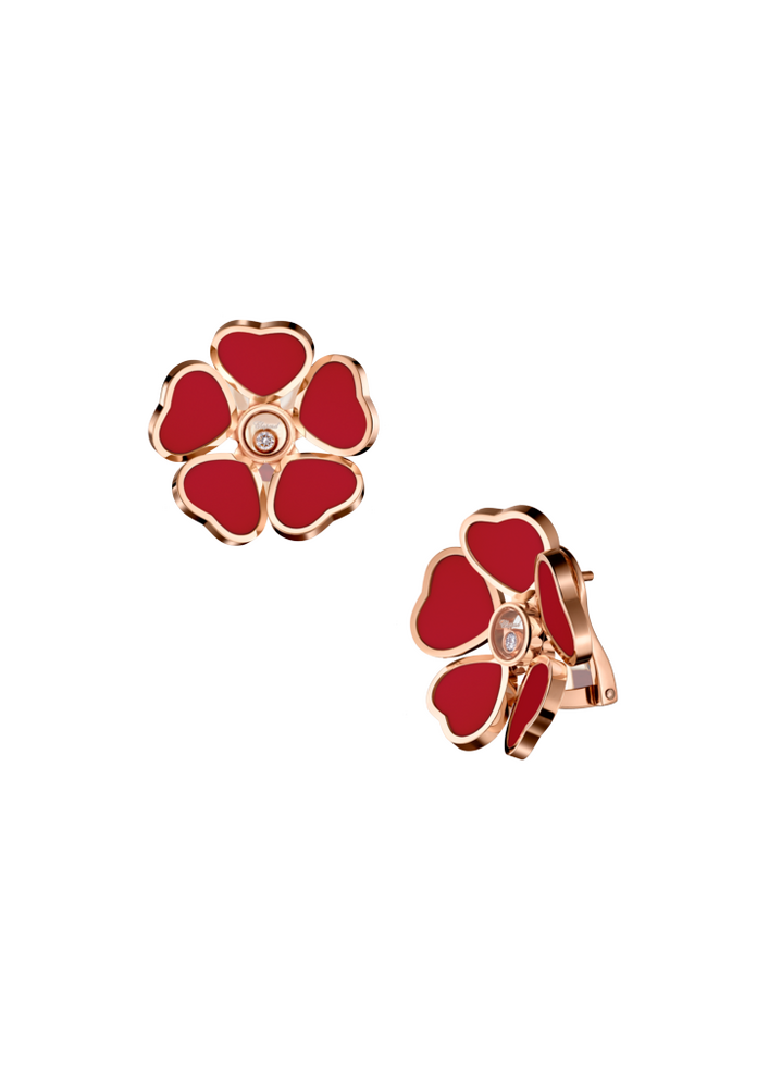 Chopard Happy Hearts Flowers Stud Earrings