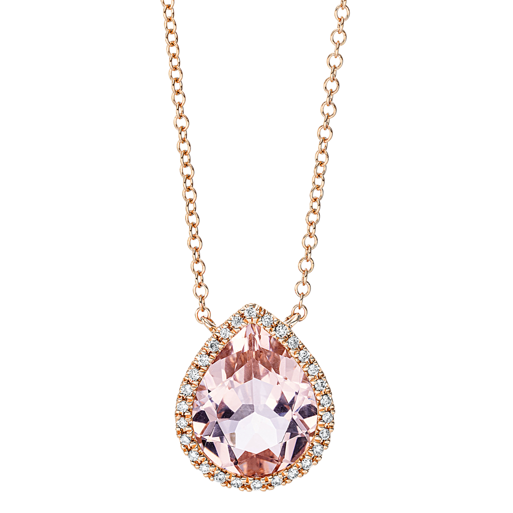 Brogle Classic necklace with morganite pendant