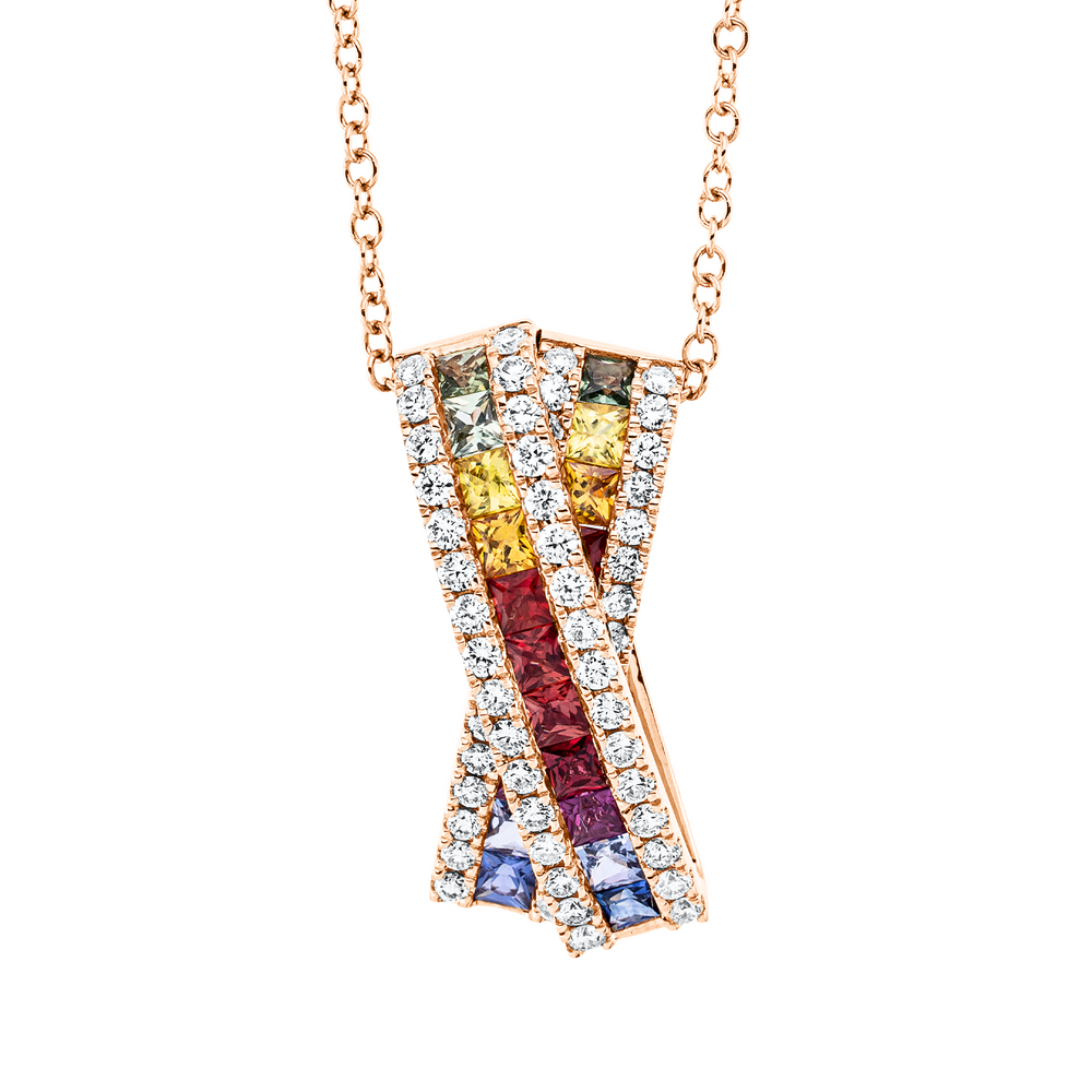 Brogle Selection Rainbow necklace with sapphires