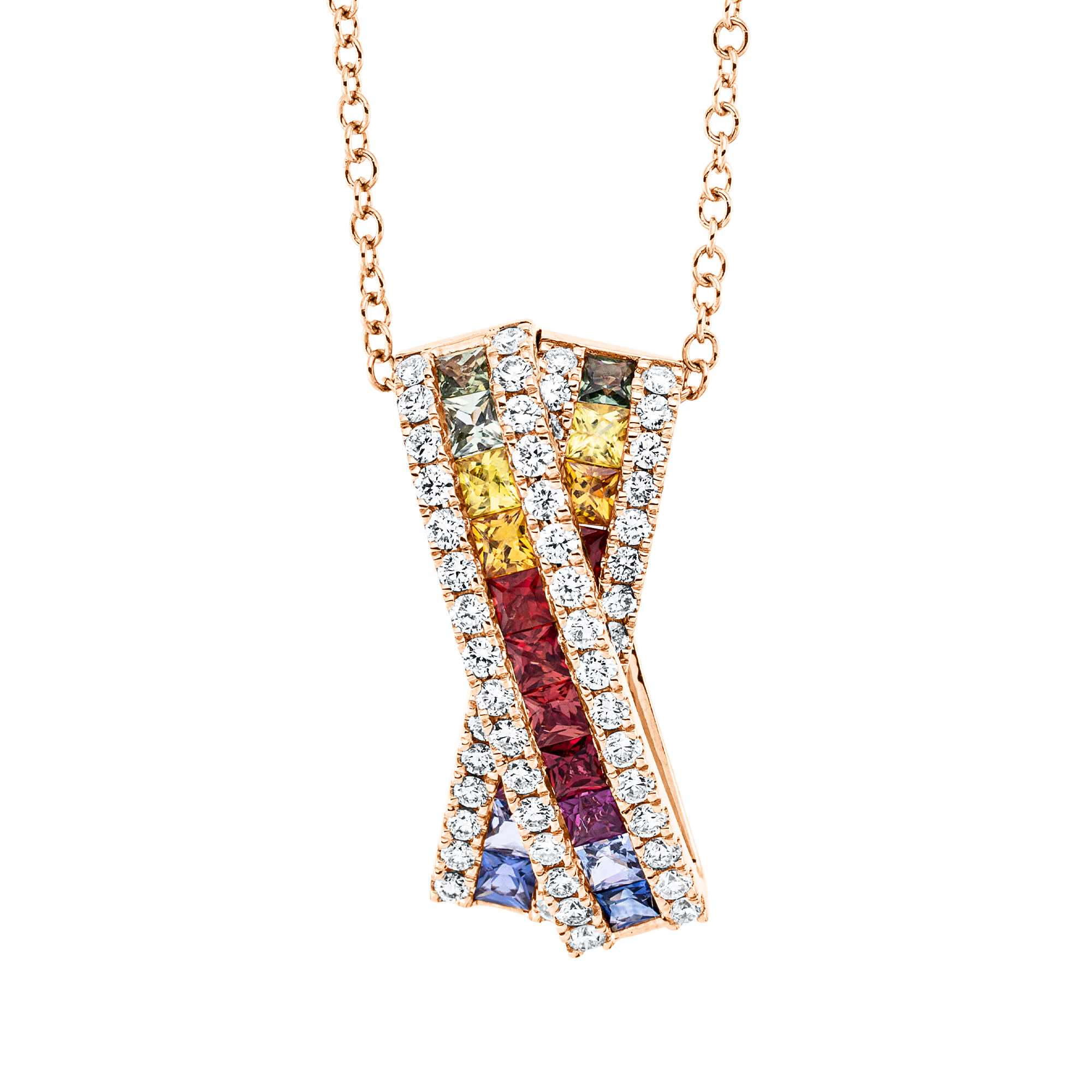 Brogle Classic sapphire necklace Rainbow Brogle Classic sapphire necklace Rainbow