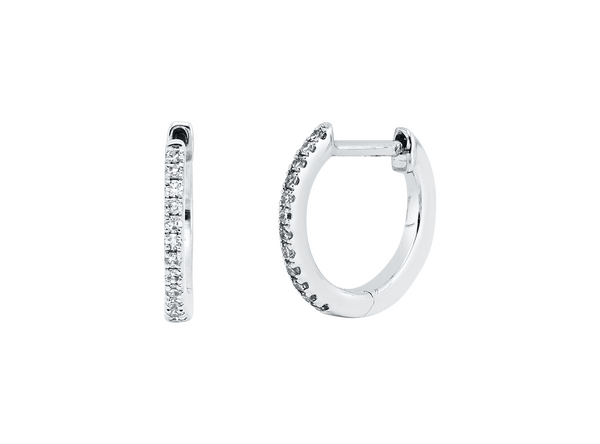 Brogle Classic diamond hoop earrings