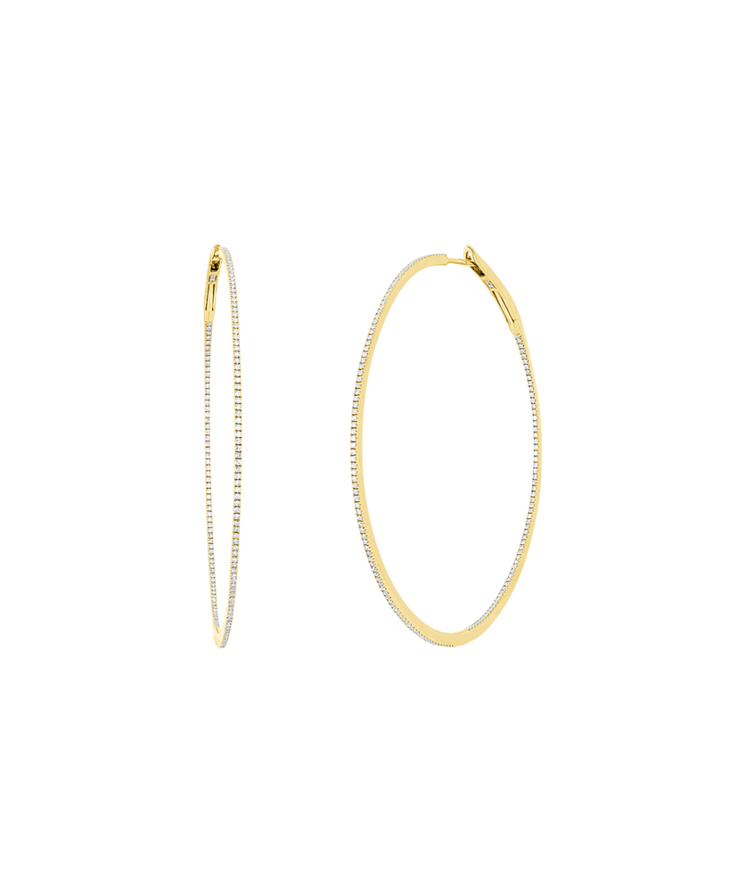 Brogle Selection diamond hoop earrings Brogle Selection diamond hoop earrings