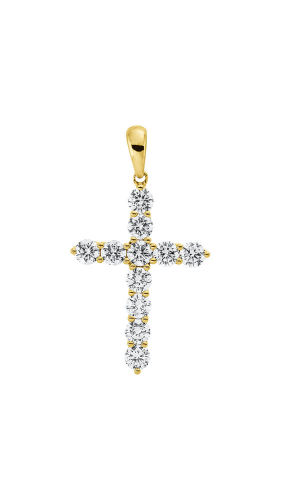 Brogle Classic Kreuzanhänger mit Diamanten