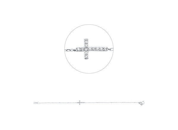 Brogle Classic Armband mit Diamantkreuz
