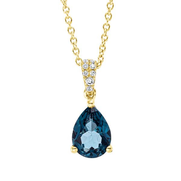 Brogle Classic necklace with London topaz pendant Brogle Classic necklace with London topaz pendant