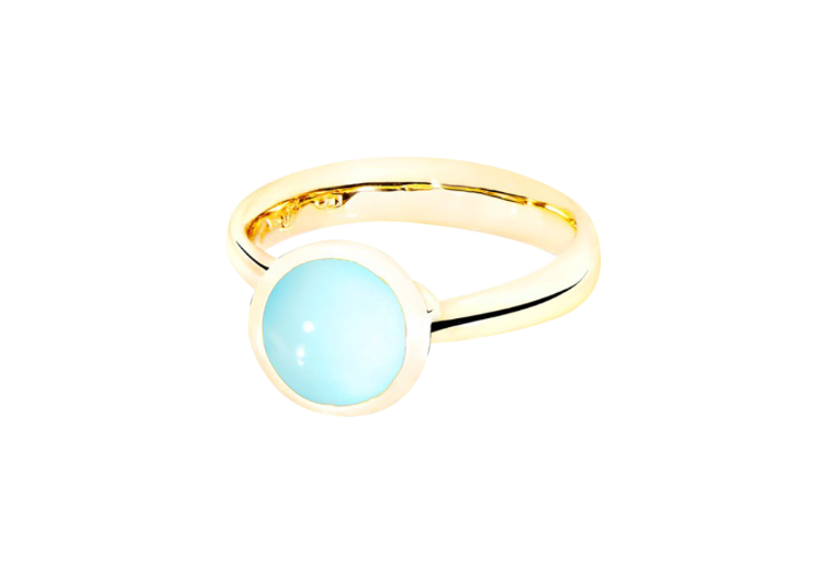 Tamara Comolli Bouton Aqua Chalcedony Ring