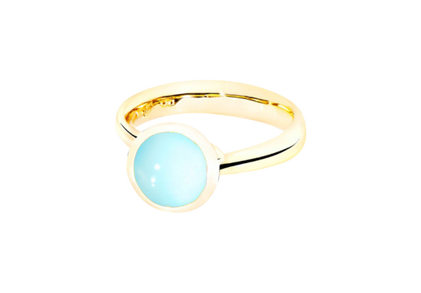 Tamara Comolli Bouton Aqua Chalcedony Ring