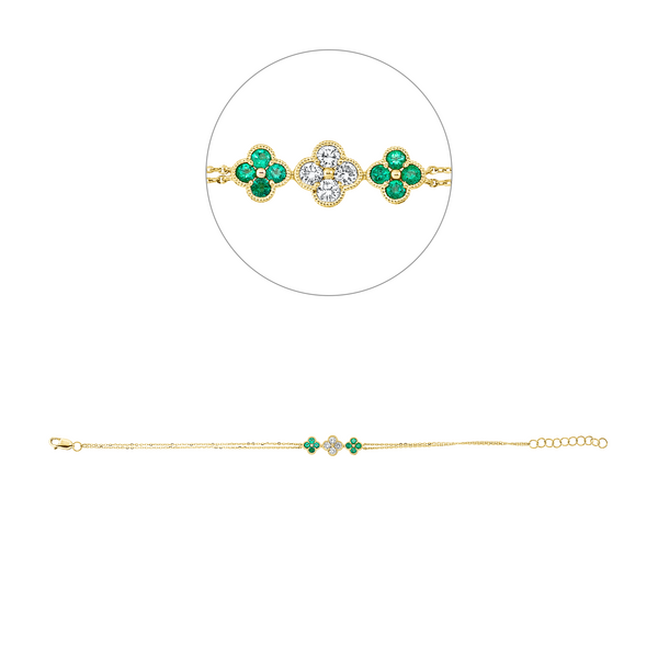 Brogle Selection Royal bracelet with emeralds