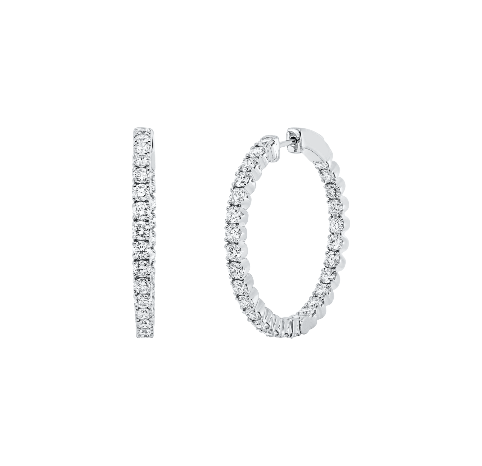 Brogle Selection diamond hoop earrings Brogle Selection diamond hoop earrings