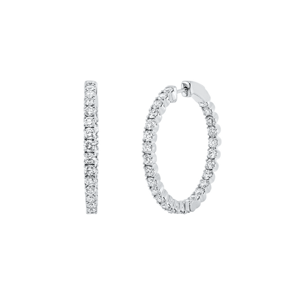 Brogle Selection diamond hoop earrings Brogle Selection diamond hoop earrings