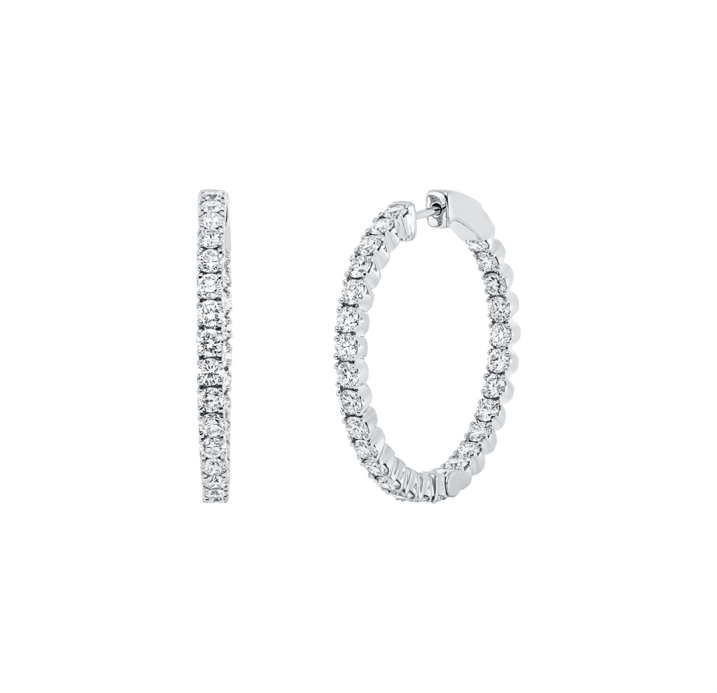 Brogle Selection diamond hoop earrings Brogle Selection diamond hoop earrings