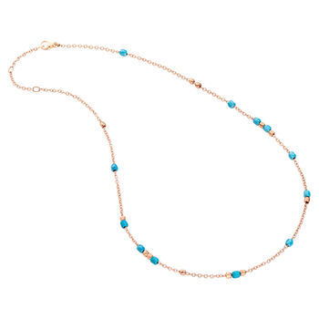 175984 DCC1008 GRANX CTU9R 020 Dodo mini granelli necklace 9k rose gold blue ceramics x64b029a10e461d5f