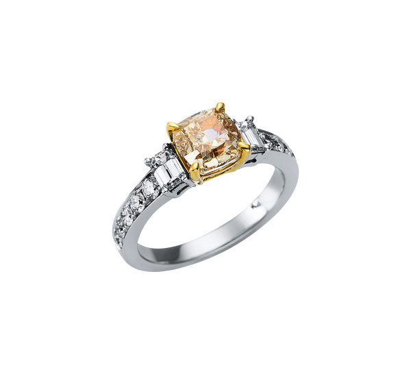 Brogle bicolor solitaire ring Brogle bicolor solitaire ring