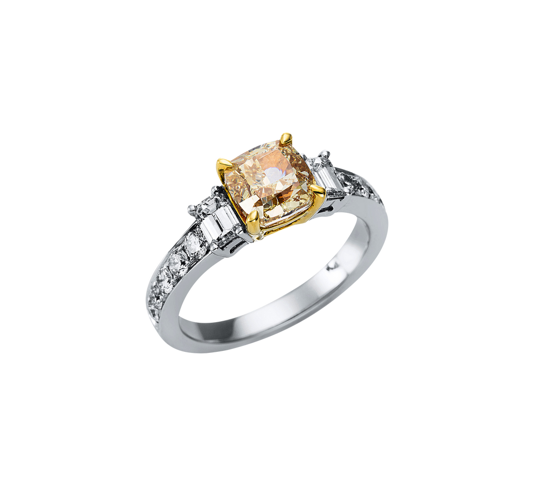 Brogle bicolor solitaire ring Brogle bicolor solitaire ring