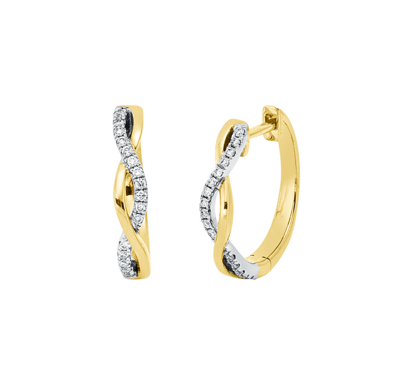 Brogle Classic Bicolor Diamantcreolen