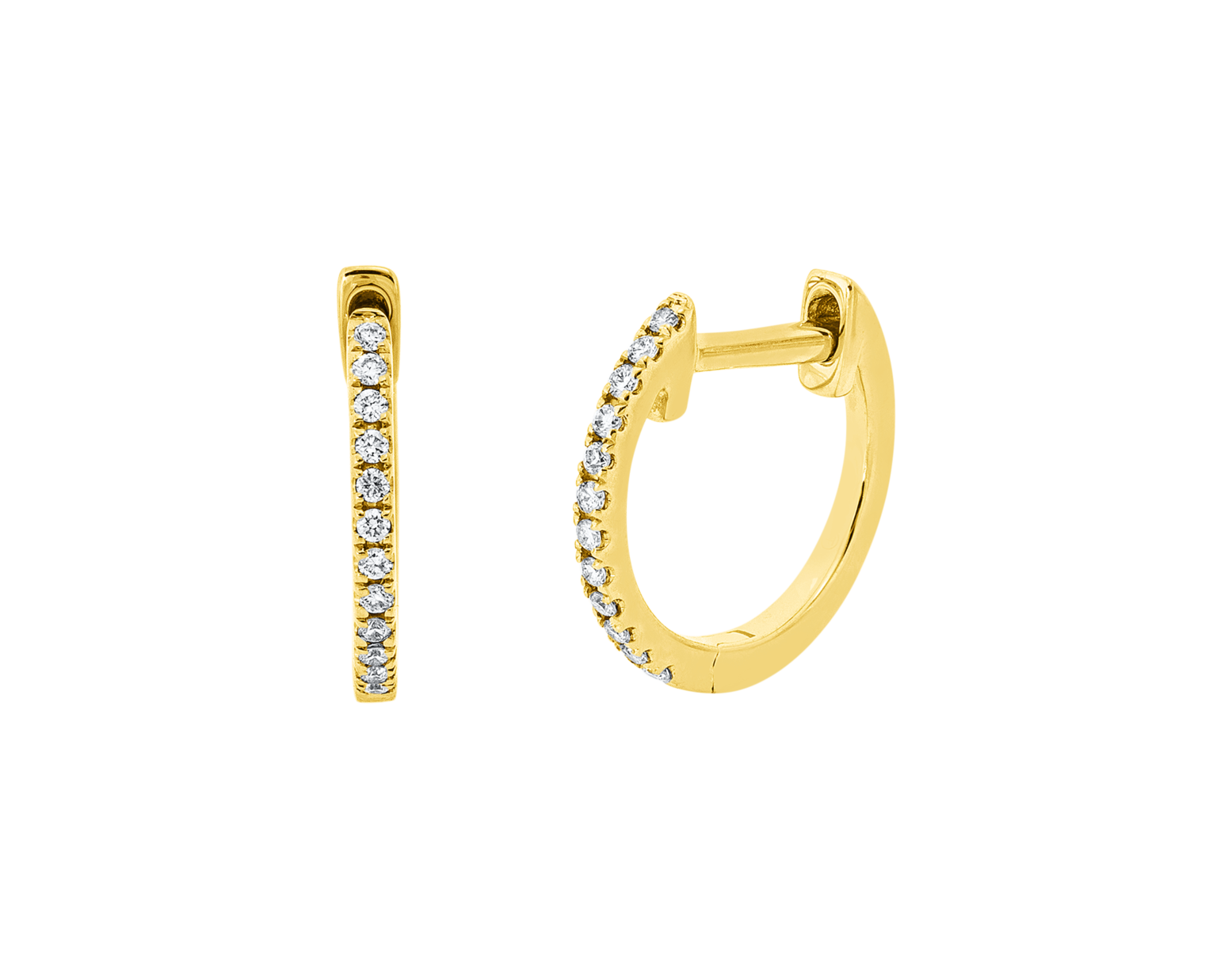 Brogle Classic diamond hoop earrings