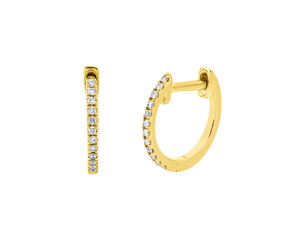 Brogle Classic diamond hoop earrings Brogle Classic diamond hoop earrings